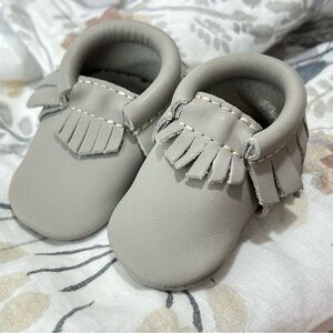 Gray Freshly Picked Baby Moccasins 0